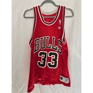 Vintage Scottie Pippen Chicago Bulls 33 Champion Basketball Jersey Men's Size 40